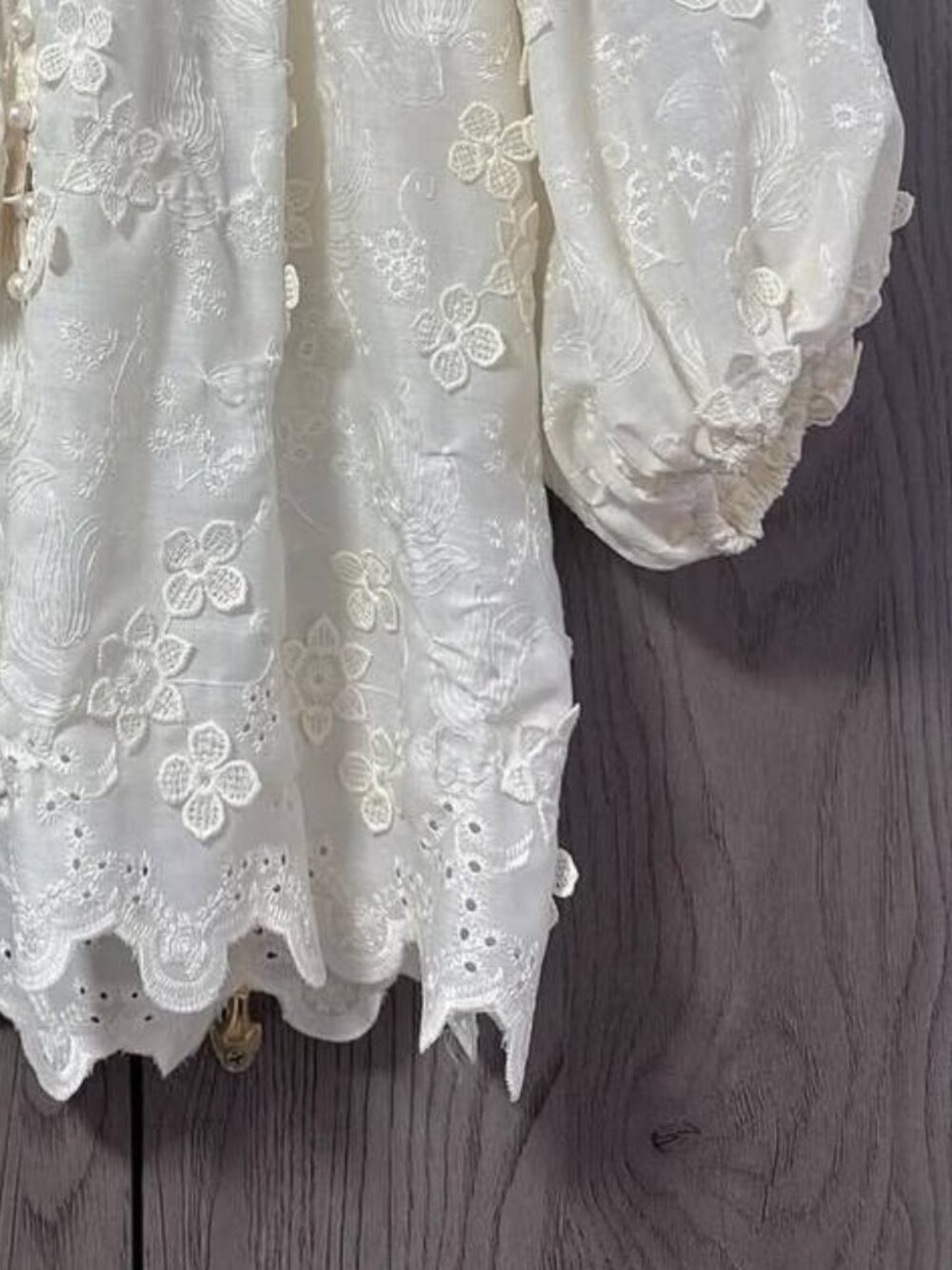 White Embroidered Blouse - Picture 3 of 3